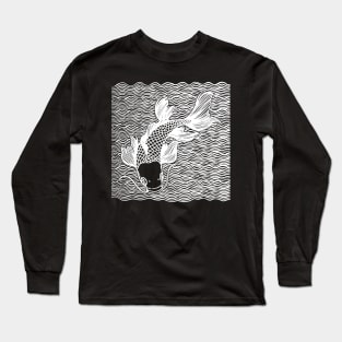 Koi Fish Great Wave Tattoo Long Sleeve T-Shirt